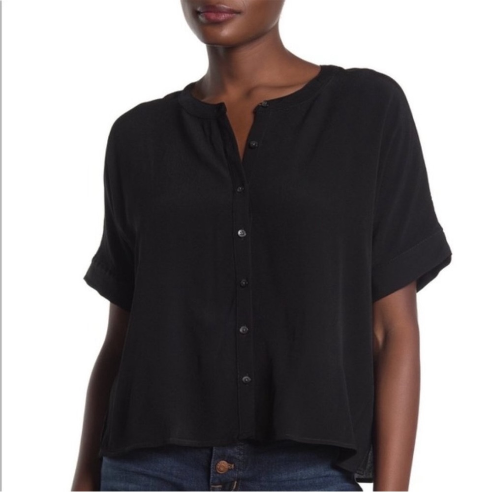 Madewell Getaway Oversized Button-Down Shirt. Size XS. Black.